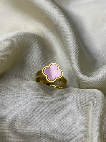 Pink Clover Ring